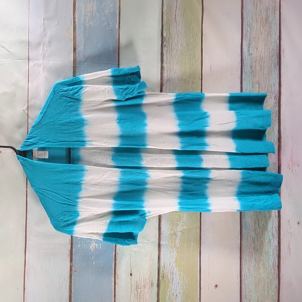 Chico's blue & white Cardigan